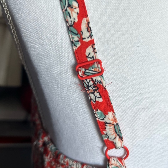 NWT Old Navy Maxi Dress, Orange with Seafoam Green and White pattern, size Large - Picture 8 of 9